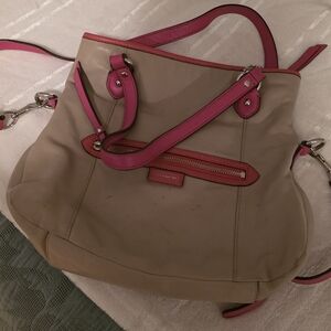 Coach Beige and Pink Women's Bag